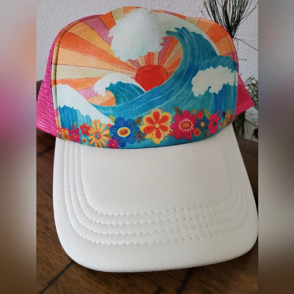 Natural Life Waves Trucker Hat NWOT - Picture 3 of 5
